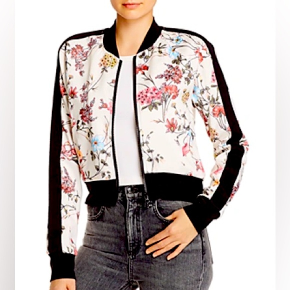 Pam & Gela Fineline Floral Print Jacket